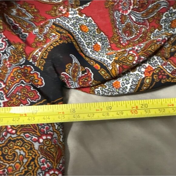 MG Originals Womens Long Sleeve Paisley Button-Up Shirt Size L 100% Polyester Bo - Picture 4 of 5